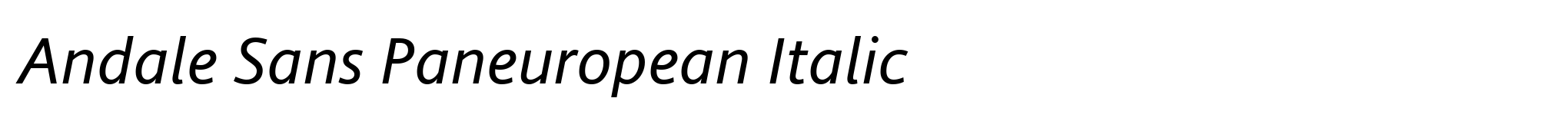 Andale Sans Paneuropean Italic image