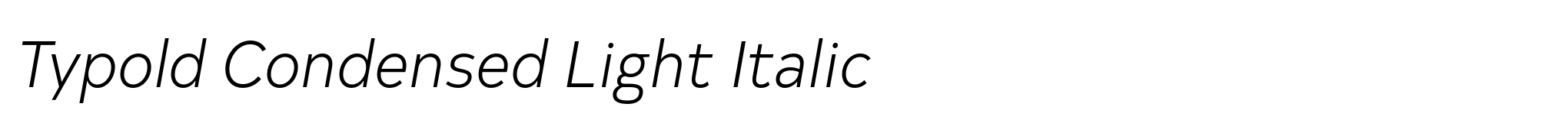 Typold Condensed Light Italic image
