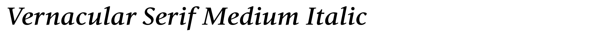 Vernacular Serif Medium Italic image