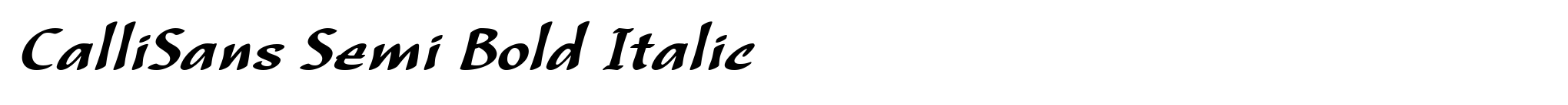 CalliSans Semi Bold Italic image