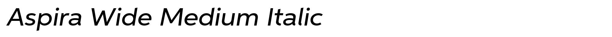 Aspira Wide Medium Italic image