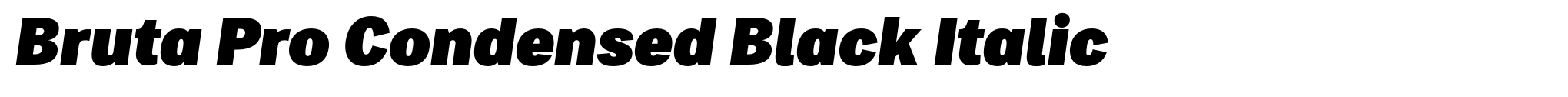 Bruta Pro Condensed Black Italic image