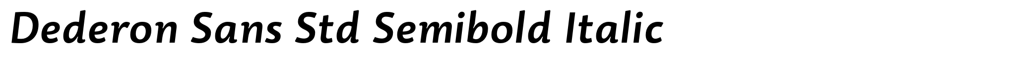 Dederon Sans Std Semibold Italic image