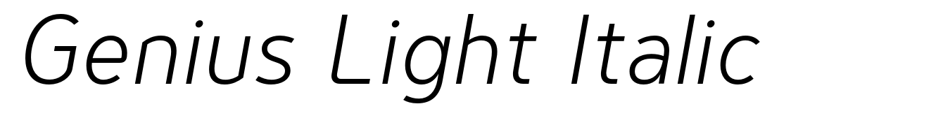 Genius Light Italic