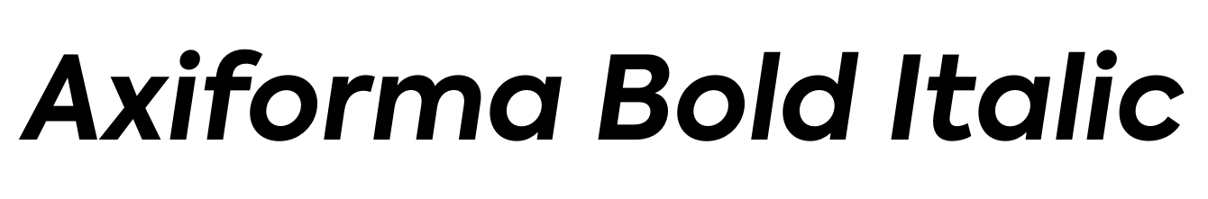 Axiforma Bold Italic