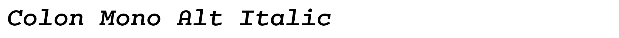 Colon Mono Alt Italic image