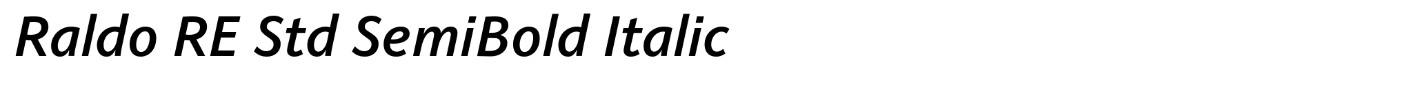 Raldo RE Std SemiBold Italic image