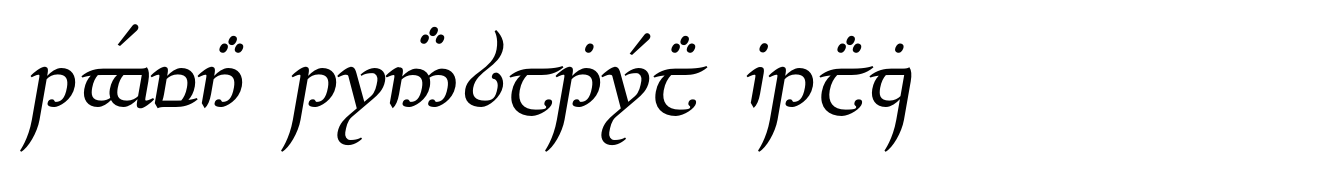 Tengwar Transliteral Italic