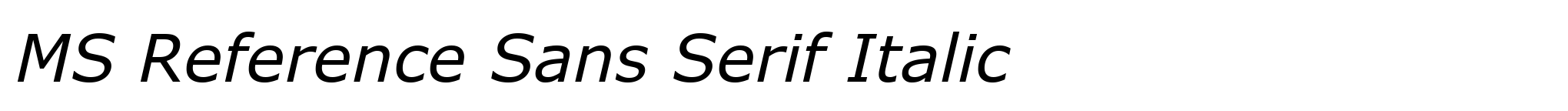 MS Reference Sans Serif Italic image