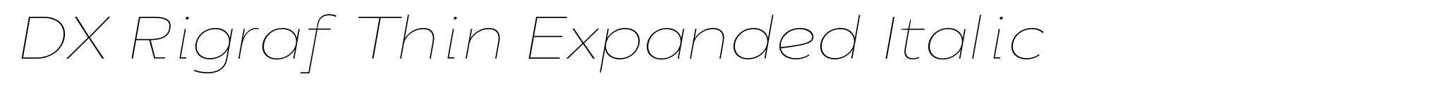 DX Rigraf Thin Expanded Italic image