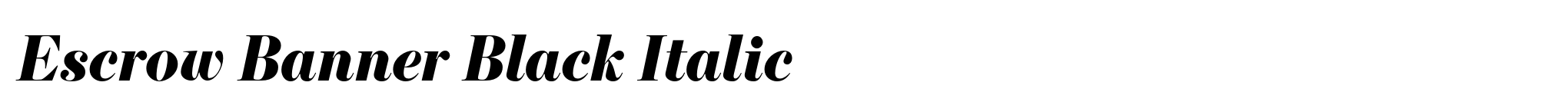 Escrow Banner Black Italic image