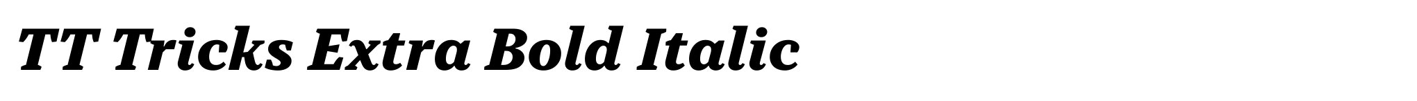 TT Tricks Extra Bold Italic image