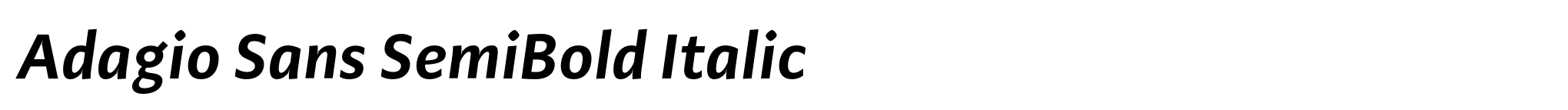 Adagio Sans SemiBold Italic image