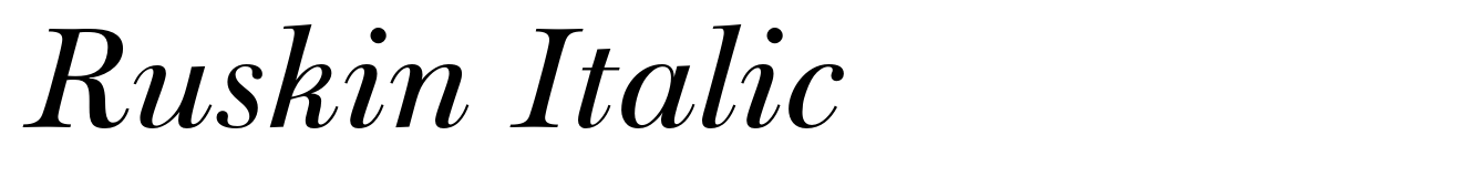 Ruskin Italic