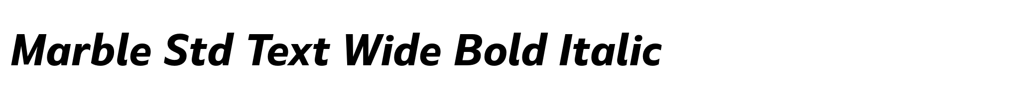 Marble Std Text Wide Bold Italic image
