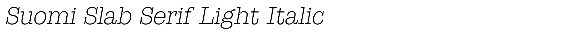 Suomi Slab Serif Light Italic image
