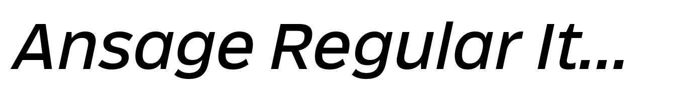 Ansage Regular Italic
