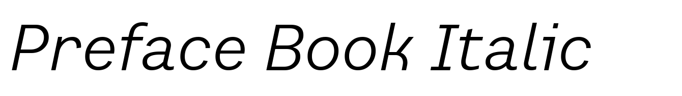 Preface Book Italic
