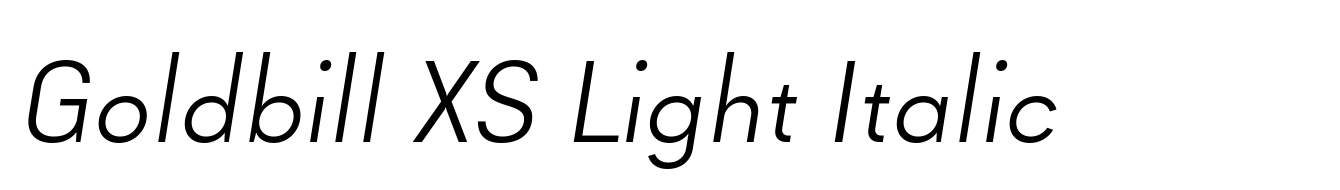 Goldbill XS Light Italic