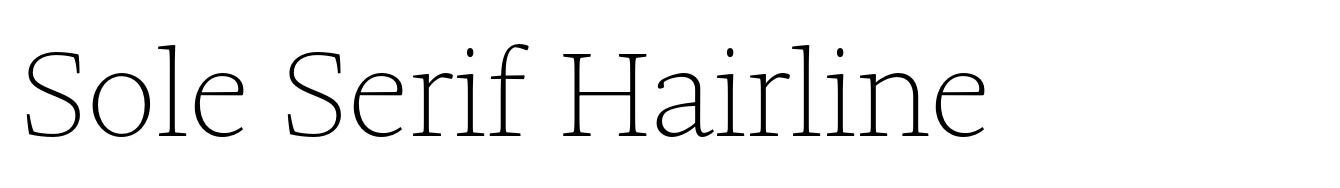 Sole Serif Hairline