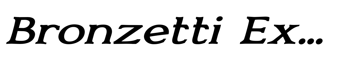 Bronzetti Expanded Bold Italic