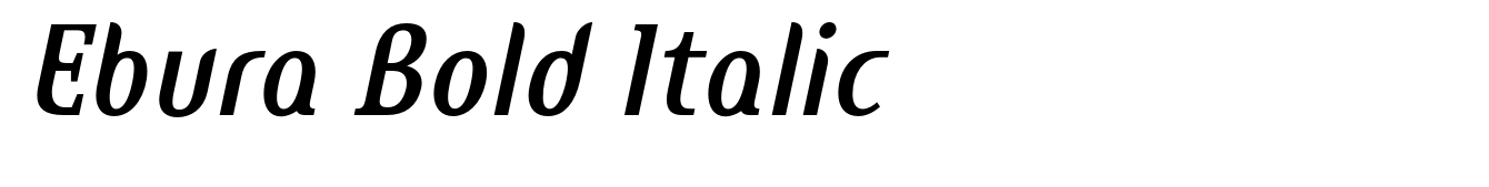 Ebura Bold Italic
