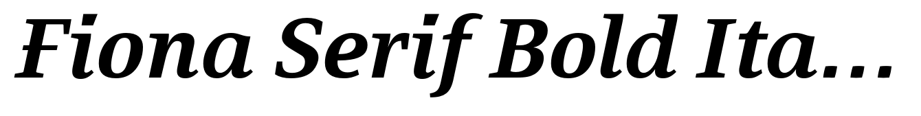 Fiona Serif Bold Italic