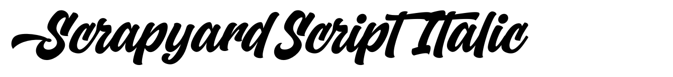 Scrapyard Script Italic