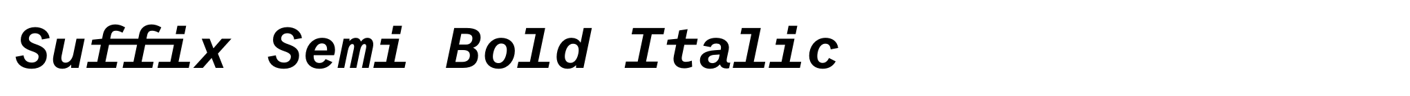 Suffix Semi Bold Italic image