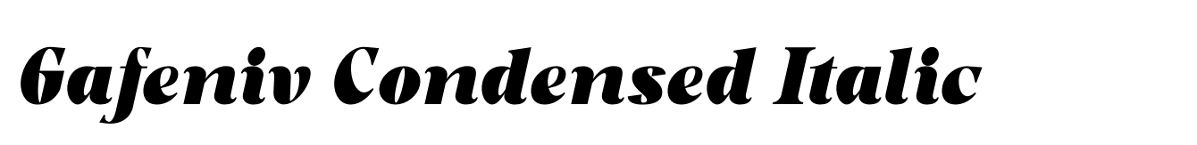 Gafeniv Condensed Italic