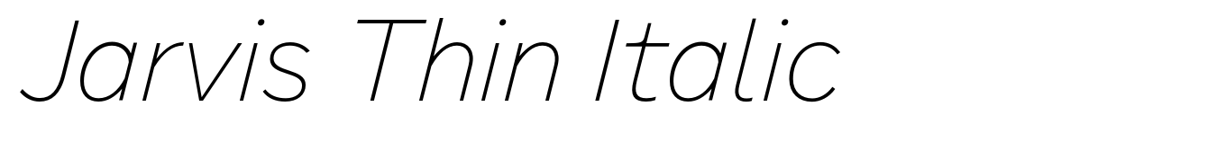 Jarvis Thin Italic
