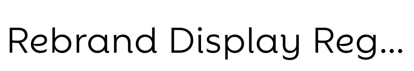 Rebrand Display Regular