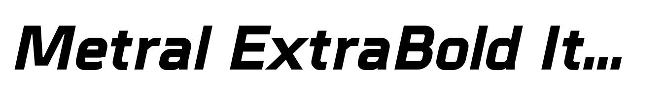 Metral ExtraBold Italic