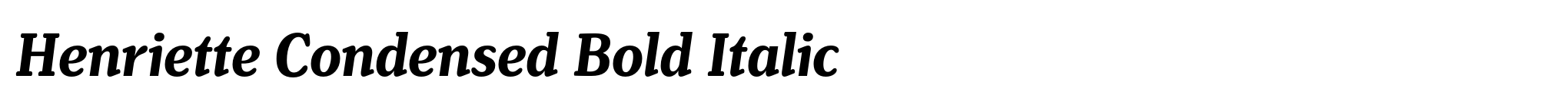 Henriette Condensed Bold Italic image