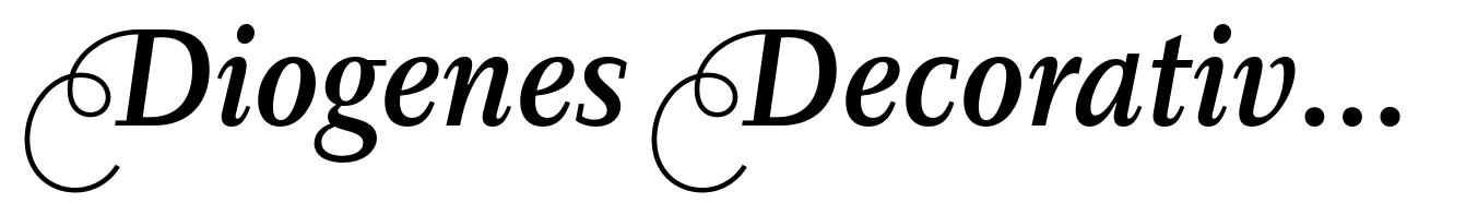 Diogenes Decorative Medium Italic 2