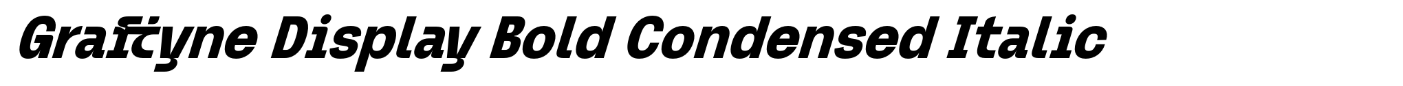 Graftyne Display Bold Condensed Italic image