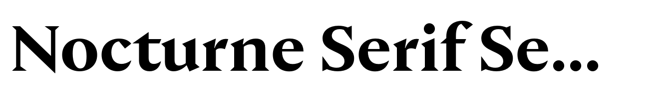 Nocturne Serif Semi Bold
