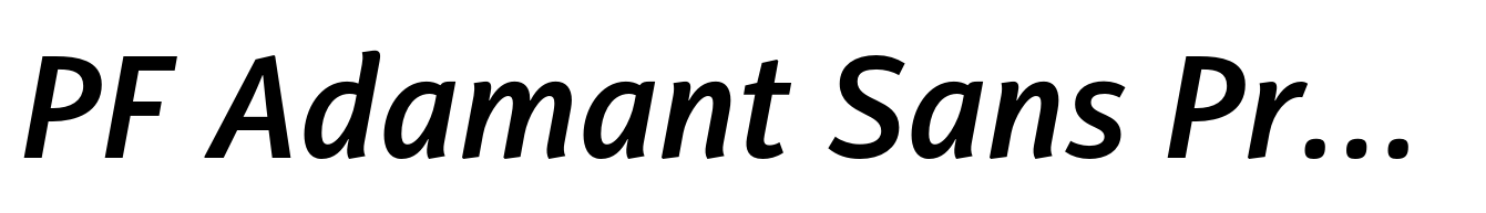 PF Adamant Sans Pro SemiBold Italic