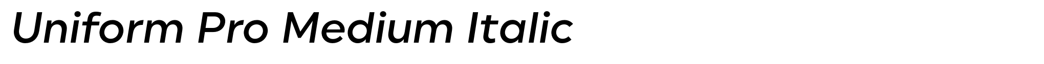 Uniform Pro Medium Italic image