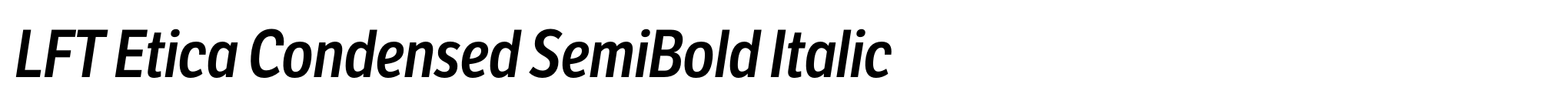 LFT Etica Condensed SemiBold Italic image