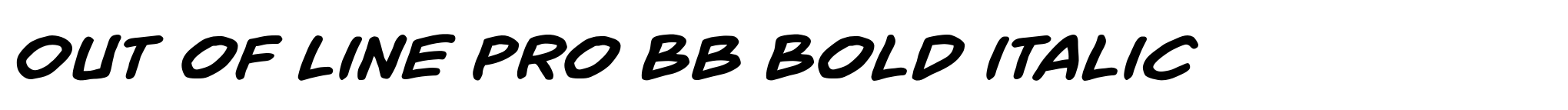 Out of Line Pro BB Bold Italic image