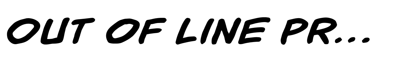 Out of Line Pro BB Bold Italic