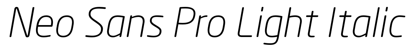 Neo Sans Pro Light Italic