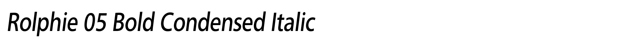 Rolphie 05 Bold Condensed Italic image