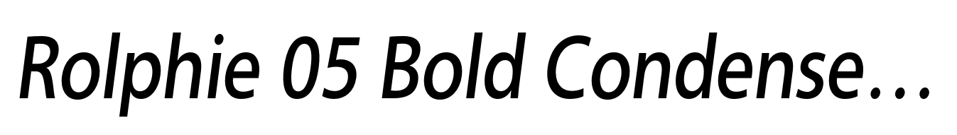 Rolphie 05 Bold Condensed Italic