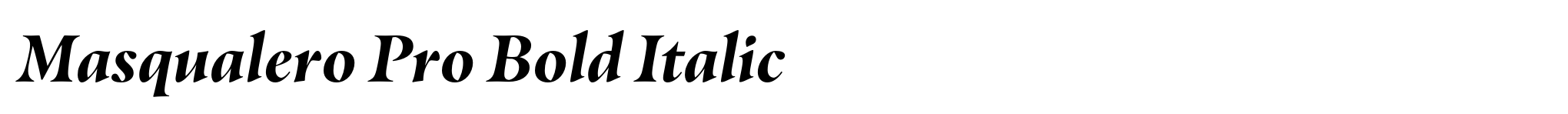 Masqualero Pro Bold Italic image