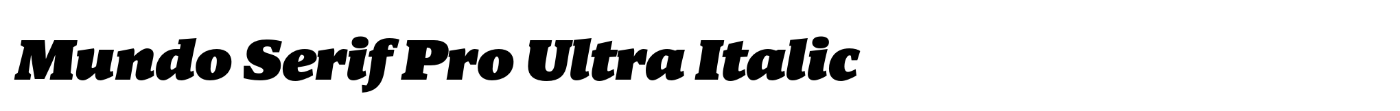 Mundo Serif Pro Ultra Italic image