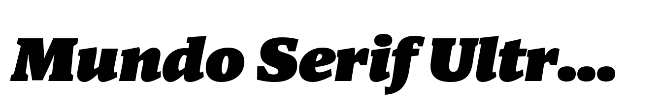 Mundo Serif Ultra Italic
