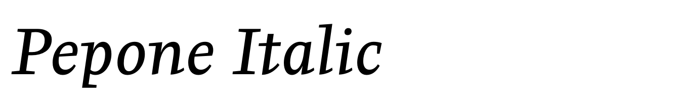 Pepone Italic