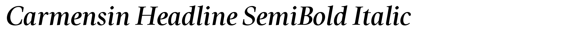 Carmensin Headline SemiBold Italic image